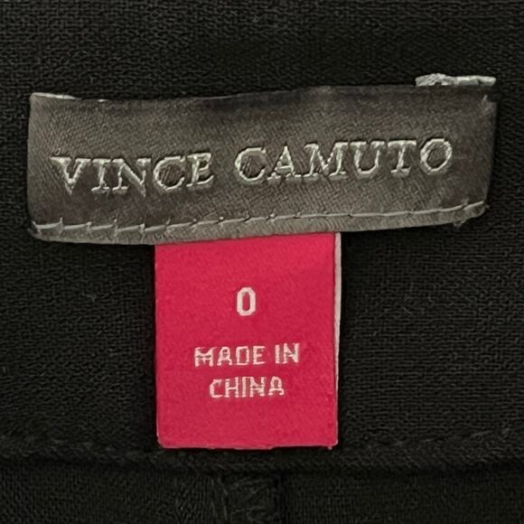 Vince Camuto size 0 pants black pintuck stretch crepe skinny - Picture 4 of 5